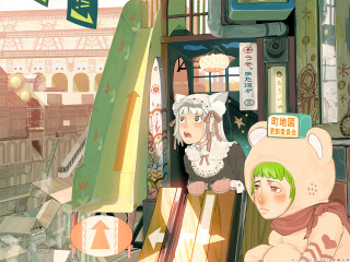 Cartoon woman man store bear - chen chun free wallpaper for desktop