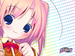 Anime girl pink hair blue 5 - a brown bag free wallpaper