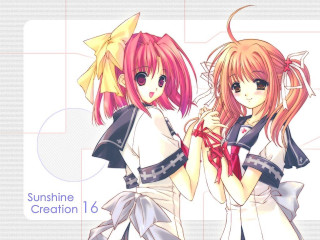 Pink haired anime girls ribbon - a red ribbon free wallpaper for desktop