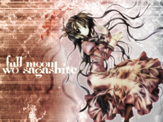 Creepy gothic anime woman fullmoon - a creepy expression free wallpaper