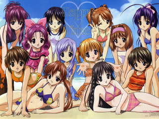 Beach girls valentine manga bikini - a group of girls free wallpaper for desktop