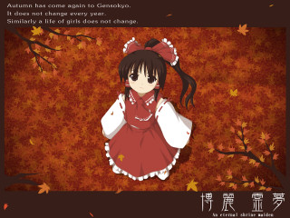 Girl red dress autumn leaves - japanese free wallpaper for desktop
