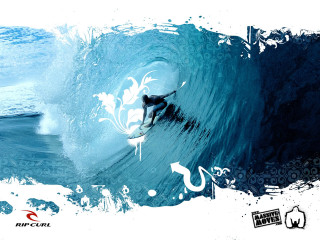 Man riding wave surfboard paint - a splash of paint free wallpaper