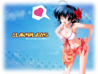 Girl bikini flower speech bubble - a girl in a bikini free wallpaper for desktop
