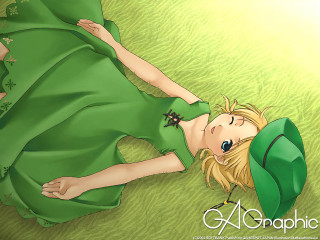 Cartoon woman green dress fantasy - a cartoon of a woman free wallpaper for desktop