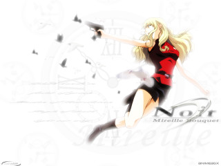 Alice blonde woman gun clock - a clock in the background free wallpaper
