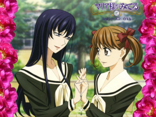 Anime girls flower portrait school - a picture of them free wallpaper