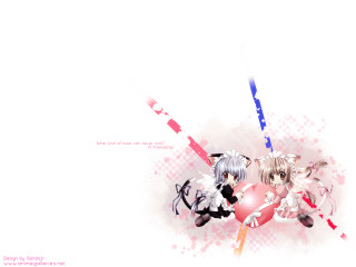 Anime characters heart swords pink - arrow free wallpaper for desktop