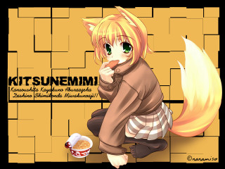 Girl fox ears coffee hotdog - a cup of coffee in front free wallpaper for desktop