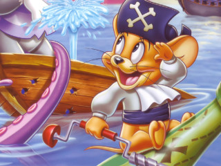 Cartoon mouse pirate hat boat 2 - a cartoon mouse free wallpaper
