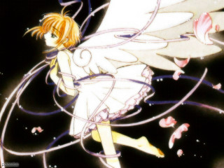 Anime white dress wings pink - her body free wallpaper for desktop