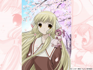 Anime girl blonde hair cherry 2 - a anime girl free wallpaper