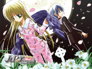 Fullmoon flower field anime neo - a full moon free wallpaper for desktop