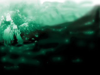 Woman green dress field bird - a field of grass free wallpaper for desktop