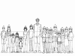 Lineup military group characters partiallycolored - a drawing of a group free wallpaper