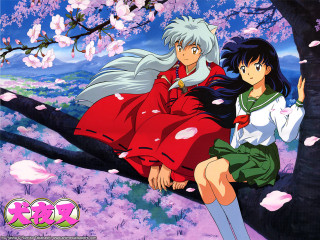 Cherry blossom anime characters sitting - cherry blossom free wallpaper