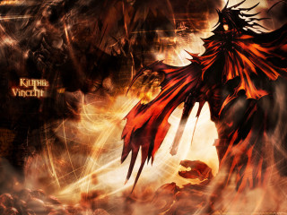 Demonic dragon red wings burning - a black body free wallpaper