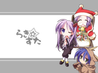 Anime christmas characters santa reindeer - two anime character free wallpaper