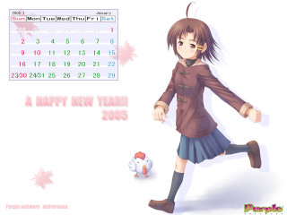 Girl cat schooluniform autumn leaves - a girl in a school uniform free wallpaper