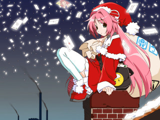 Santa girl brick wall money - paper free wallpaper for desktop