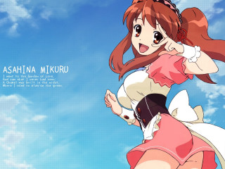 Girl sky dress smile apron - her arm free wallpaper