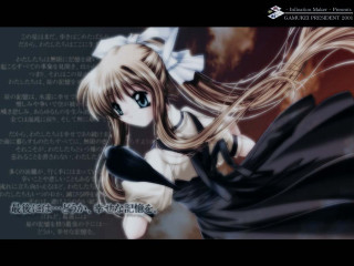 Anime girl long hair black 3 - a black dress free wallpaper for desktop