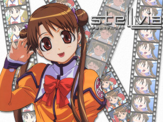 Girl longhair bowtie filmstrip smile - a film strip free wallpaper