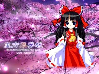 Red dress girl cherry blossoms - a red dress free wallpaper for desktop