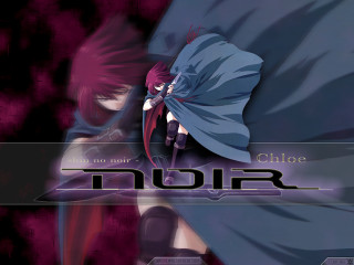 Anime noir cape sword redhair - noir free wallpaper