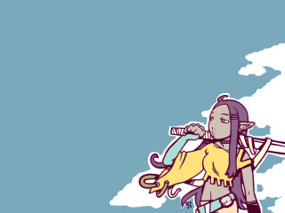 Woman sword bird highfantasy lineart - lineart free wallpaper for desktop