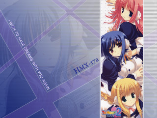 Anime girls blue background purple - a purple ribbon free wallpaper