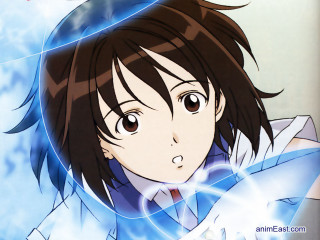 Anime character blue shirt hologram - free anime wallpaper