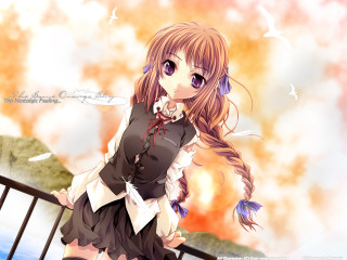 Long hair girl bridge bird - a bridge free wallpaper