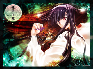 Girl purple flower white shirt - a purple flower free wallpaper for desktop