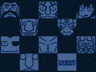 Blue checkered faces words alice - manga and anime 1 9 9 9 free wallpaper