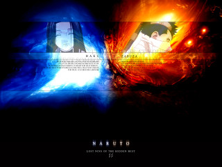 Fire breathing anime couple neon - official art free wallpaper for desktop