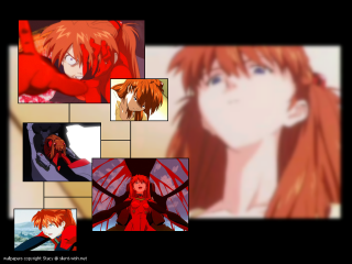 Anime redhair blueeyes collage shinji - a collage of anime characters free wallpaper