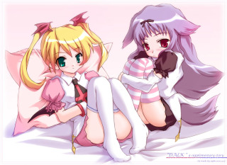 Anime girls bed cat costume - a cat costume free wallpaper