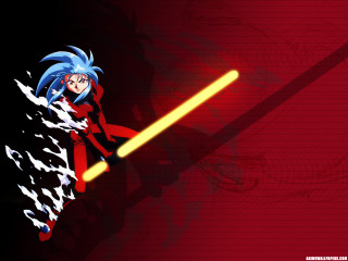 Cartoon sword girl bluehair red - edward george handel lucas free wallpaper