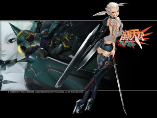 Woman sword demon cybernetics portrait - cybernetic free wallpaper for desktop