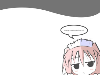 Alice maid anime speech bubble - plain free wallpaper for desktop