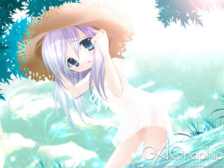 Girl hat sunglasses outdoors sky - a hat and sunglasses free wallpaper