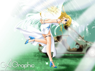 Alice gothic anime rain blurry - a blue bow free wallpaper