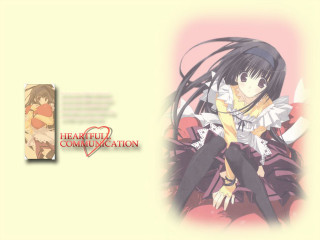 Long haired girl heart banner - a picture of a girl free wallpaper
