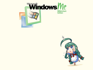 Chibi green hair twin braids - m free wallpaper for desktop