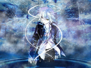 Whitehair blueeyes halo water anime - a halo free wallpaper