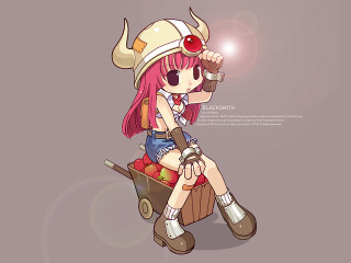 Cartoon girl wagon hat light - a wagon free wallpaper