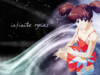 Red dress girl ponytail infinite - her head and a name free wallpaper