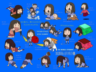 Anime girls various expressions poses - a bunch of anime characters free wallpaper