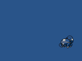 Blue cartoon tennis character pixel - the other hand free wallpaper